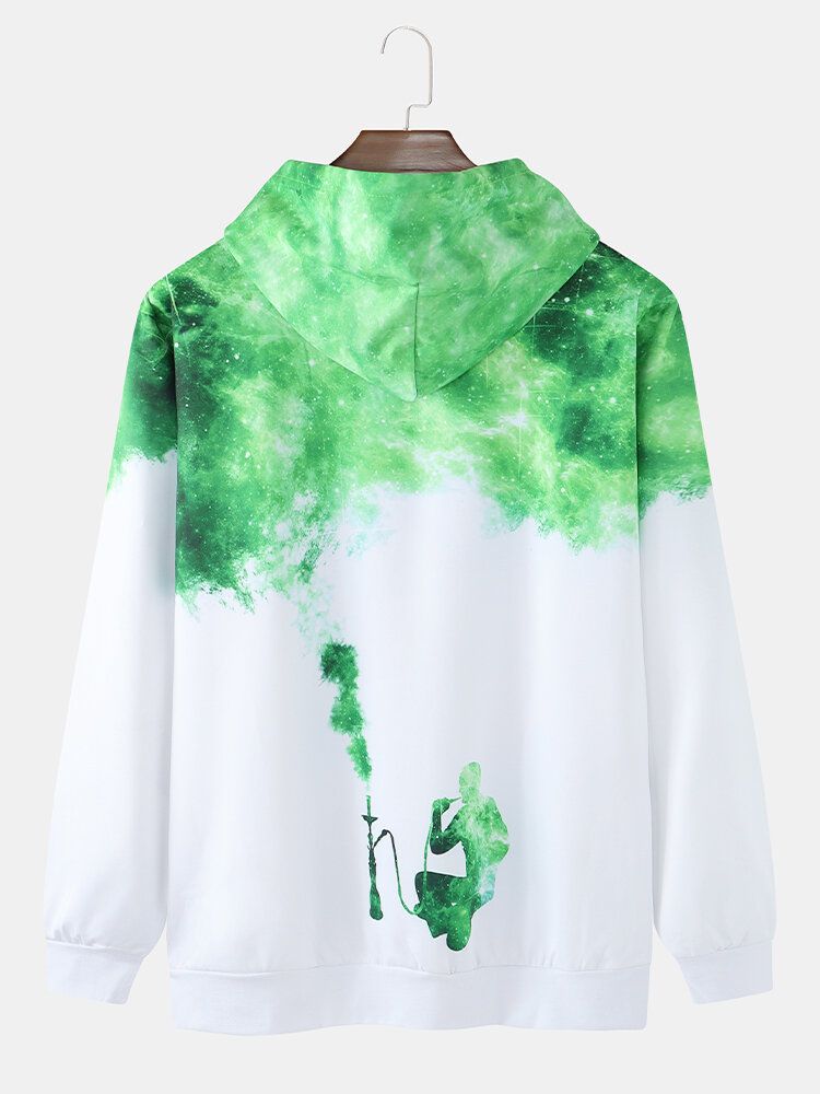 Sudaderas Con Capucha Con Cordón Con Estampado De Cielo Estrellado De Galaxia Divertida Para Hombre