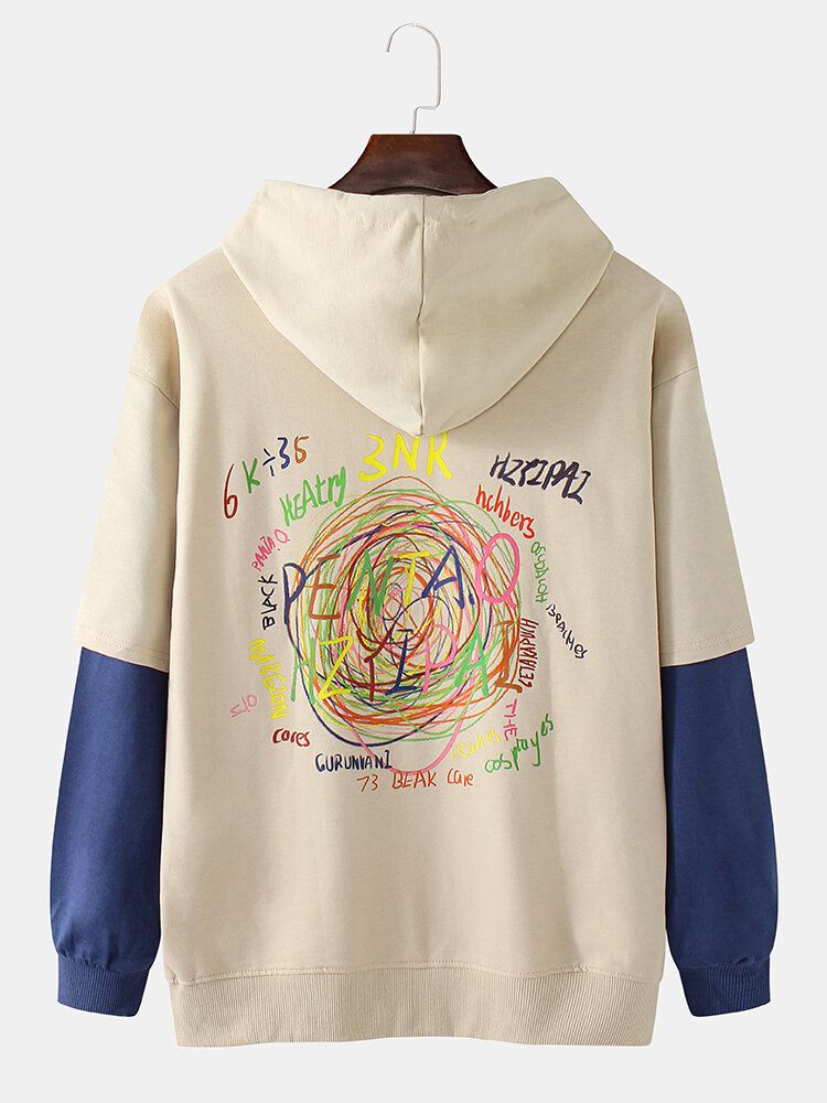 Sudaderas Con Capucha Con Cordón De Manga De Doctor Informal Impresas En La Espalda Con Estampado De Letras De Algodón Para Hombre