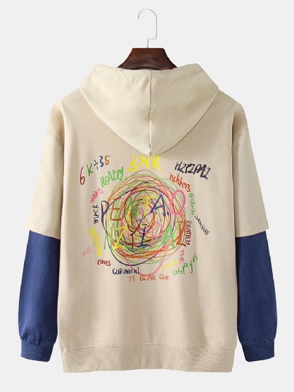 Sudaderas Con Capucha Con Cordón De Manga De Doctor Informal Impresas En La Espalda Con Estampado De Letras De Algodón Para Hombre