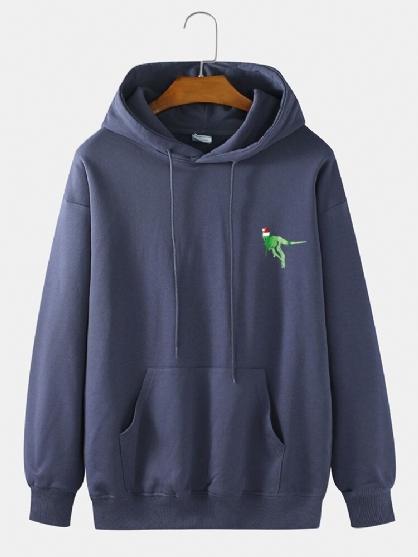 Sudaderas Con Capucha Informales De Algodón Con Estampado De Dinosaurio De Dibujos Animados Para Hombre