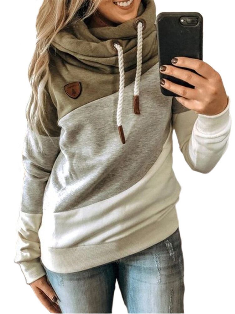 Sudaderas Con Capucha Informales Con Cordón De Manga Larga De Algodón Con Estampado De Camuflaje Para Mujer