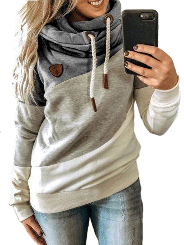 Sudaderas Con Capucha Informales Con Cordón De Manga Larga De Algodón Con Estampado De Camuflaje Para Mujer