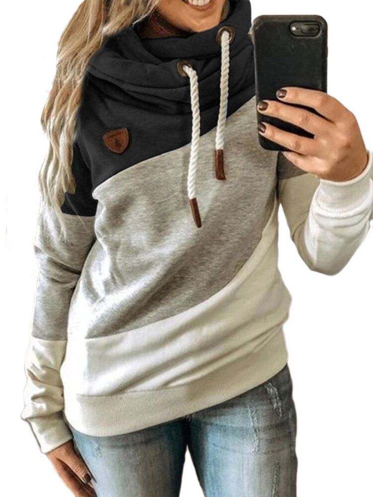 Sudaderas Con Capucha Informales Con Cordón De Manga Larga De Algodón Con Estampado De Camuflaje Para Mujer