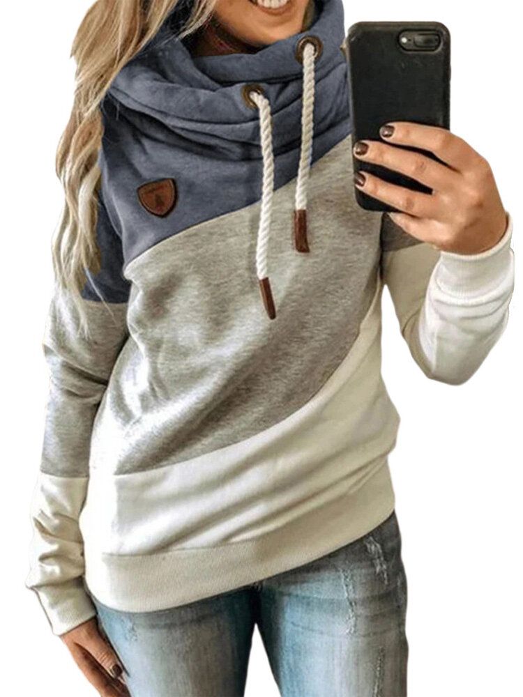 Sudaderas Con Capucha Informales Con Cordón De Manga Larga De Algodón Con Estampado De Camuflaje Para Mujer