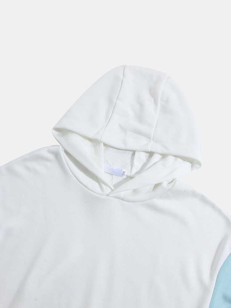 Sudaderas Con Capucha De Manga Larga Con Bolsillo Con Solapa Y Diseño Para Hombre