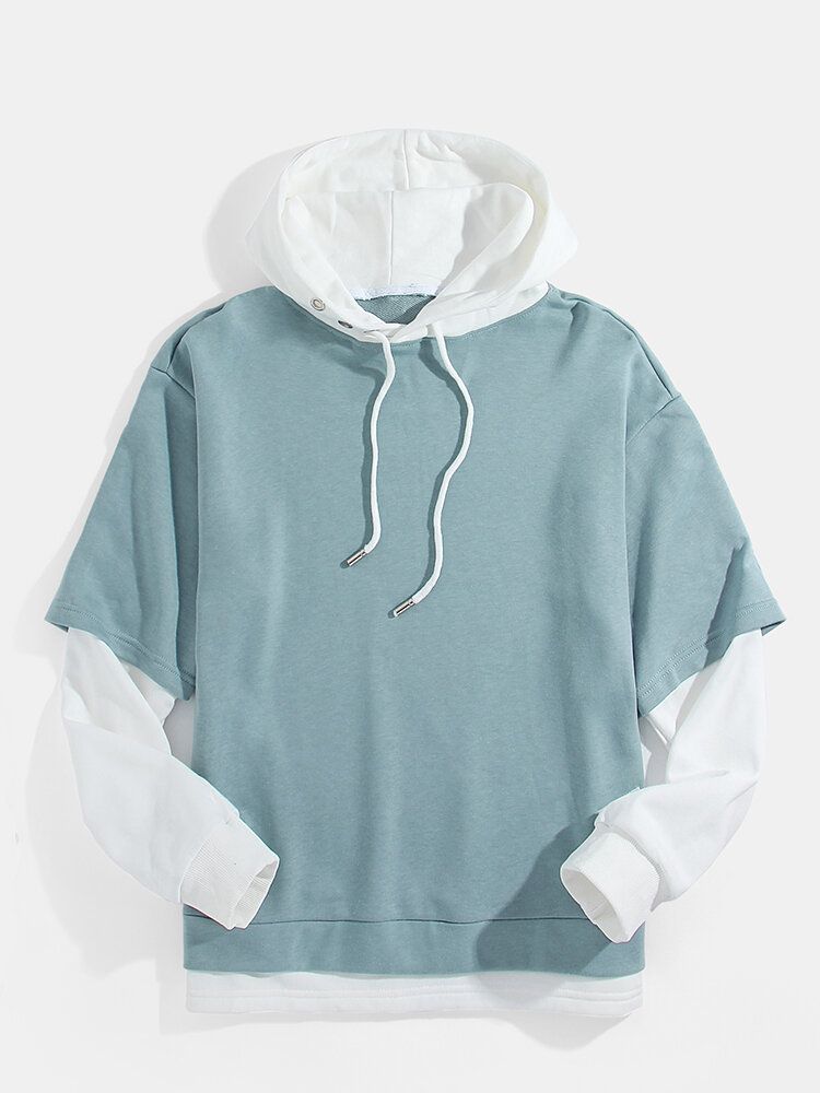 Sudaderas Con Capucha De Manga Larga Con Hombros Descubiertos Y Hombros Caídos Para Hombre