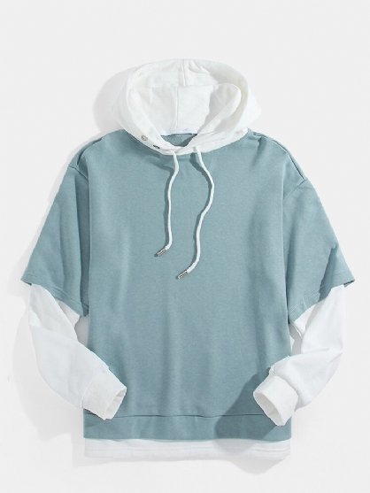 Sudaderas Con Capucha De Manga Larga Con Hombros Descubiertos Y Hombros Caídos Para Hombre