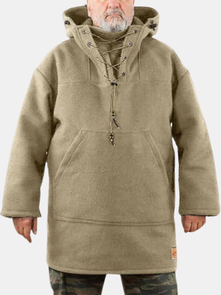 Sudaderas Con Capucha De Redecilla De Vendaje De Hombro Con Caída De Color Sólido Para Hombre