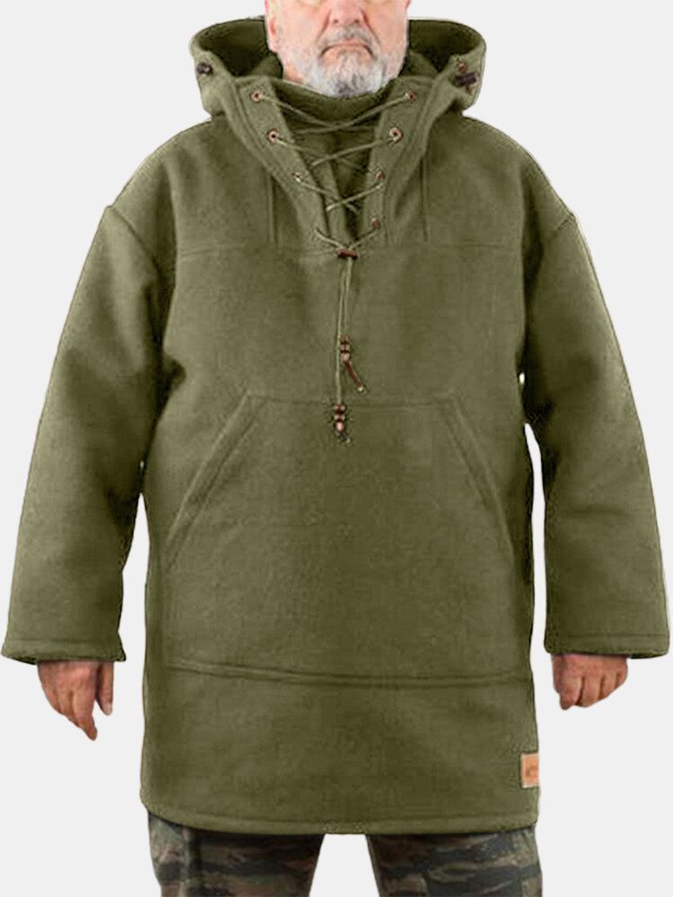 Sudaderas Con Capucha De Redecilla De Vendaje De Hombro Con Caída De Color Sólido Para Hombre