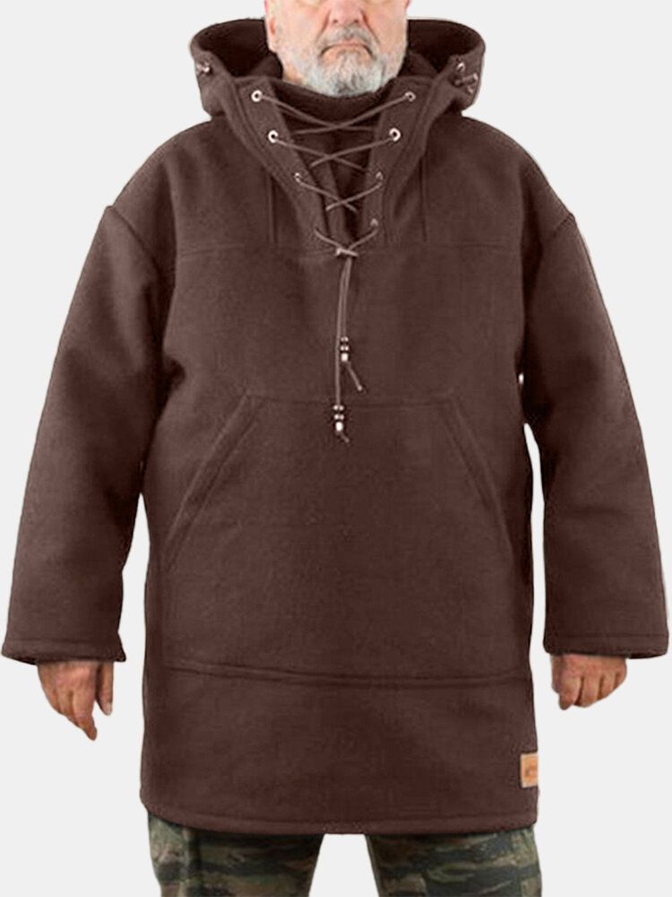 Sudaderas Con Capucha De Redecilla De Vendaje De Hombro Con Caída De Color Sólido Para Hombre