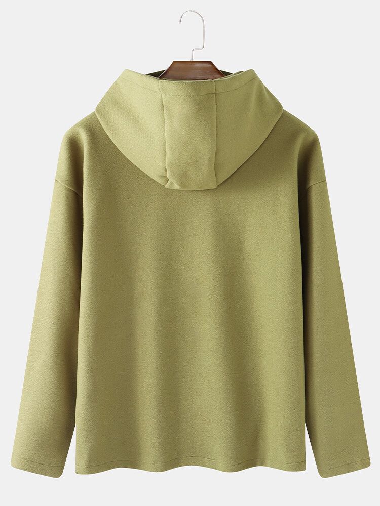 Sudaderas Con Capucha De Redecilla De Vendaje De Hombro Con Caída De Color Sólido Para Hombre