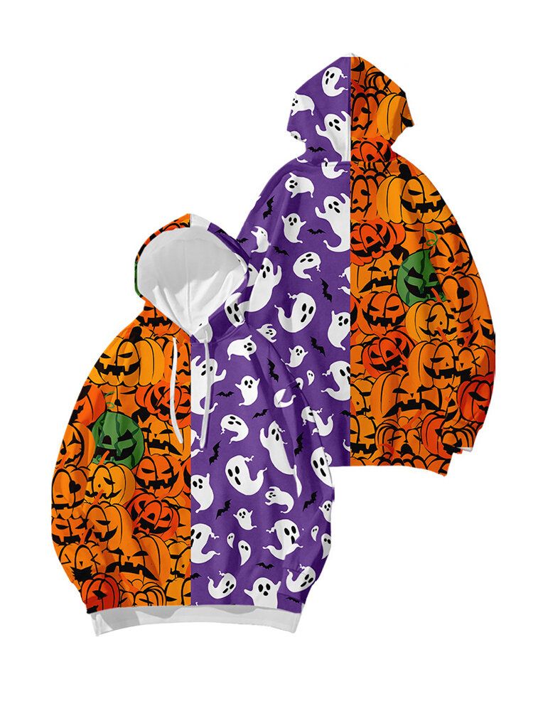 Sudaderas Con Capucha Sueltas Con Estampado De Calavera Animal Divertida De Halloween Para Mujer