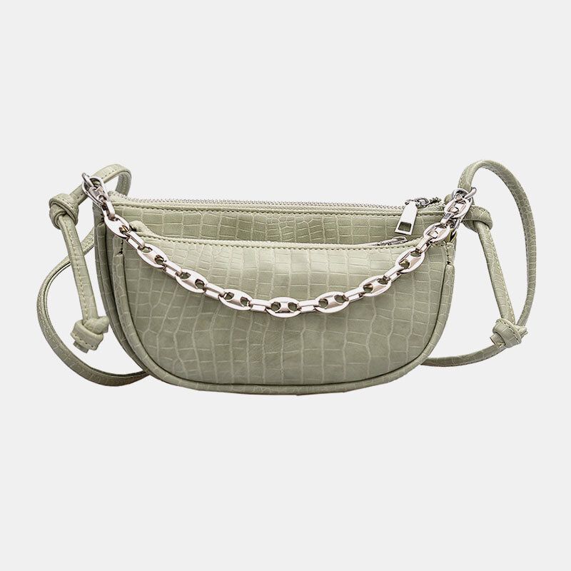 Bolso De Axila De Alta Calidad Para Mujer Bolso De Hombro De Moda Bolso De Cocodrilo Portátil