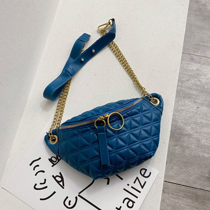 Bolso Bandolera De Argyle Con Cadenas Sólidas Para Mujer