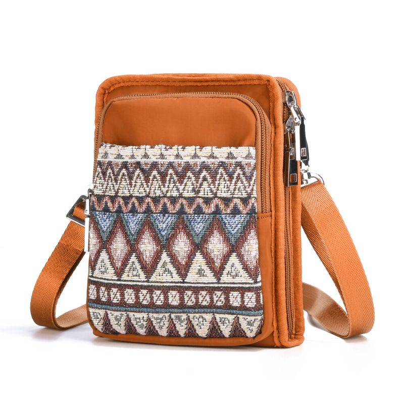 Bolso Bandolera Bohemio De Lona Para Mujer