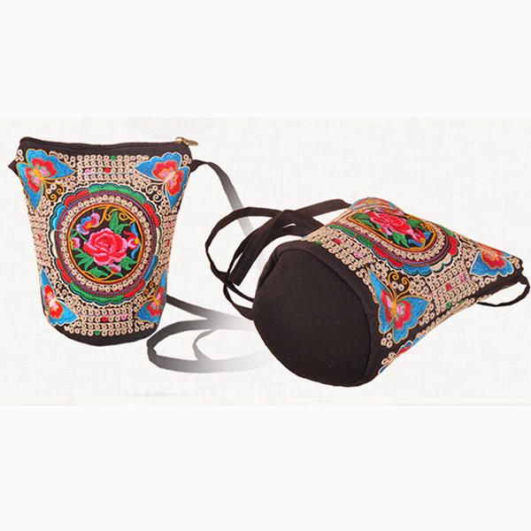 Bolso Bandolera Bordado De Estilo Nacional Para Mujer