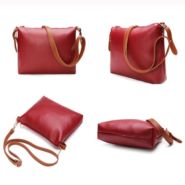 Bolso Bandolera Casual Con Borlas De Cuero Pu Para Mujer