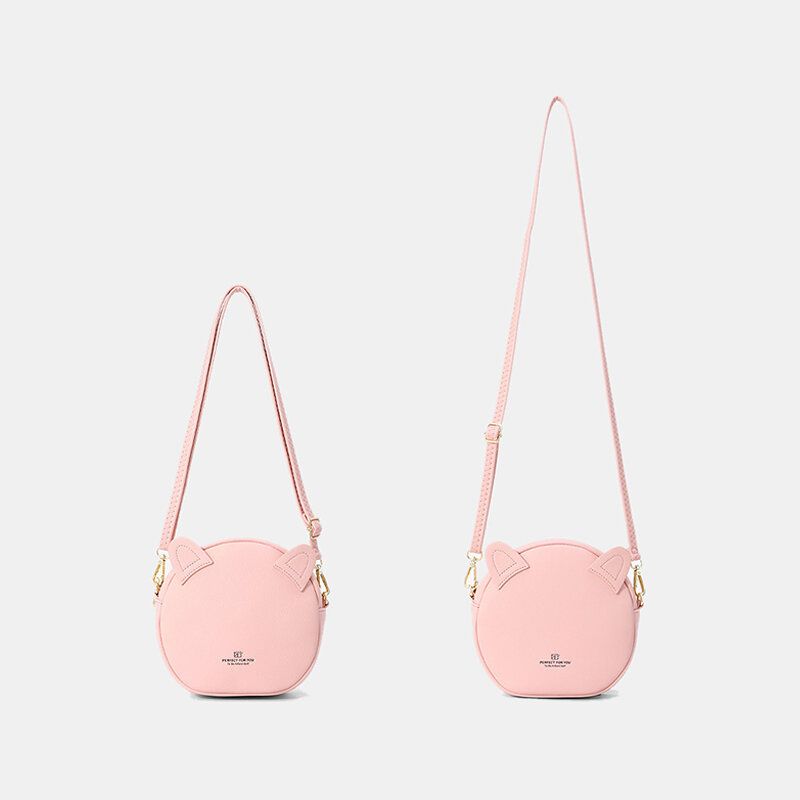 Bolso Bandolera Casual Con Patrón De Gato Sólido Para Mujer