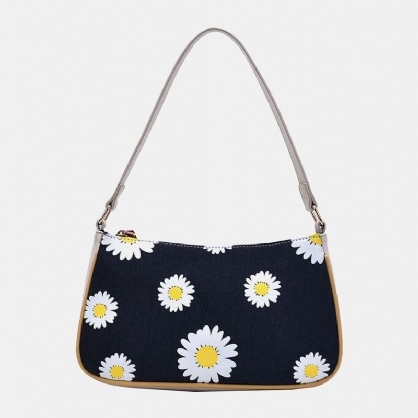 Bolso Bandolera Casual De Pu Con Margarita Para Mujer