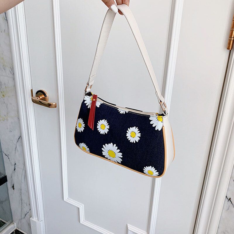 Bolso Bandolera Casual De Pu Con Margarita Para Mujer