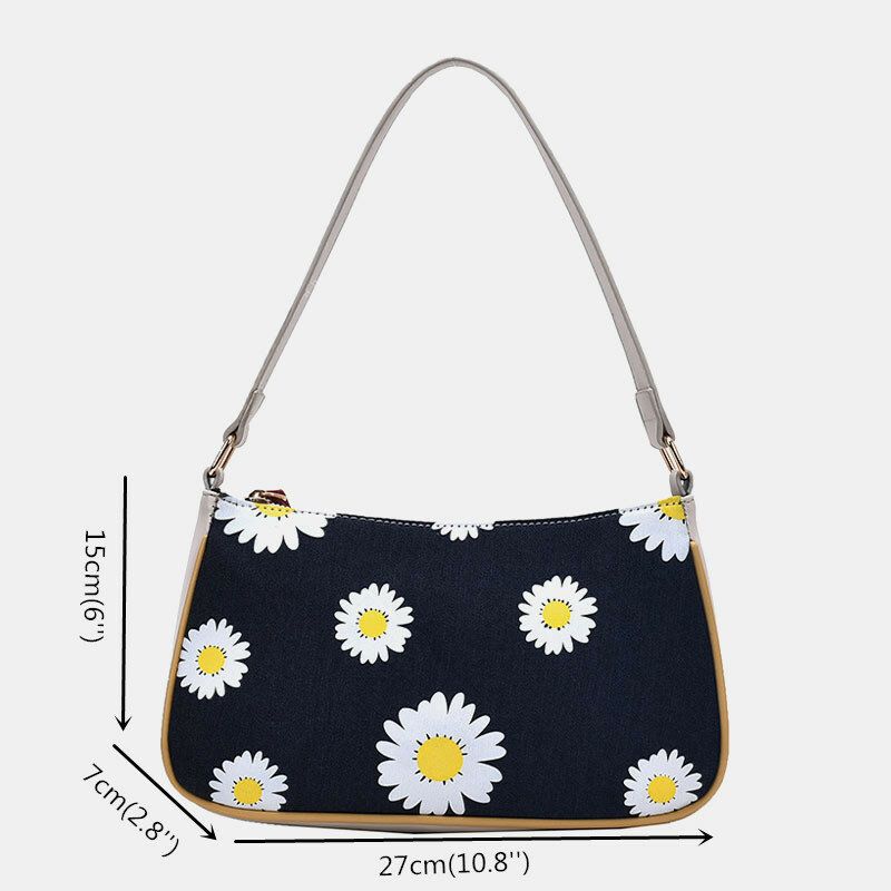 Bolso Bandolera Casual De Pu Con Margarita Para Mujer