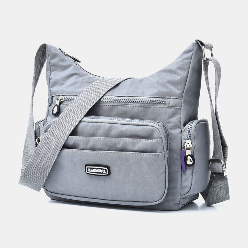 Bolso Bandolera Casual Sólido Multibolsillos Impermeable Para Mujer