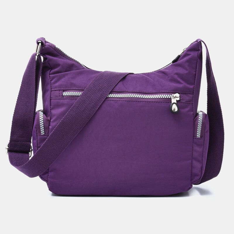 Bolso Bandolera Casual Sólido Multibolsillos Impermeable Para Mujer