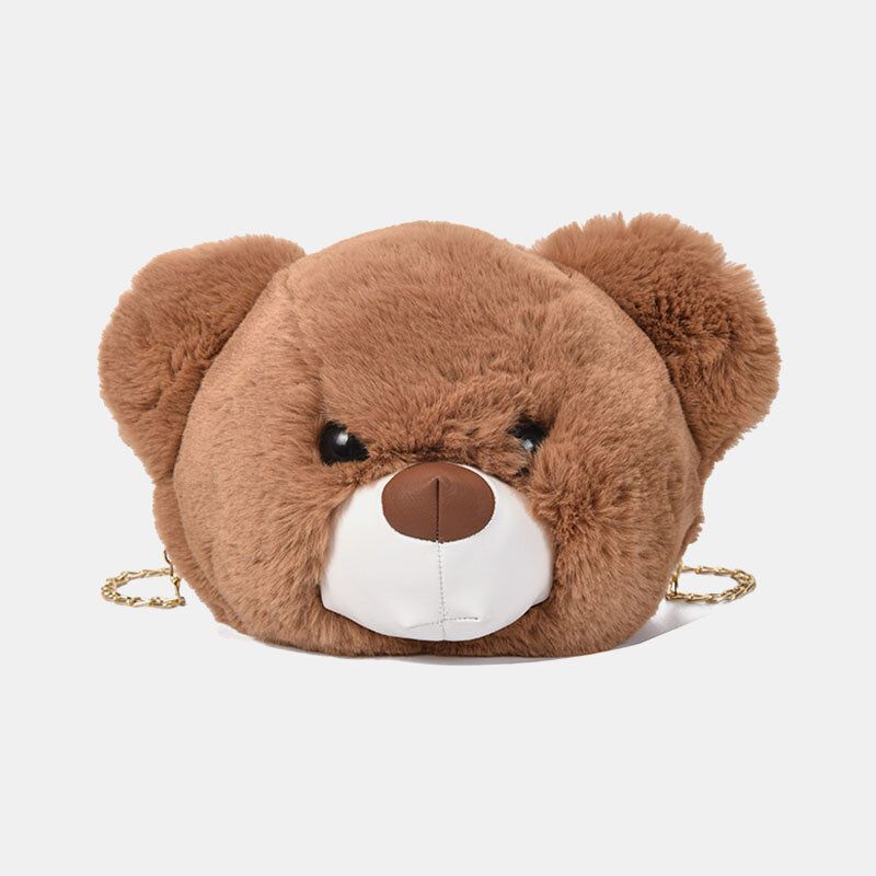 Bolso Bandolera Con Cadenas De Oso De Peluche Lindo Para Mujer