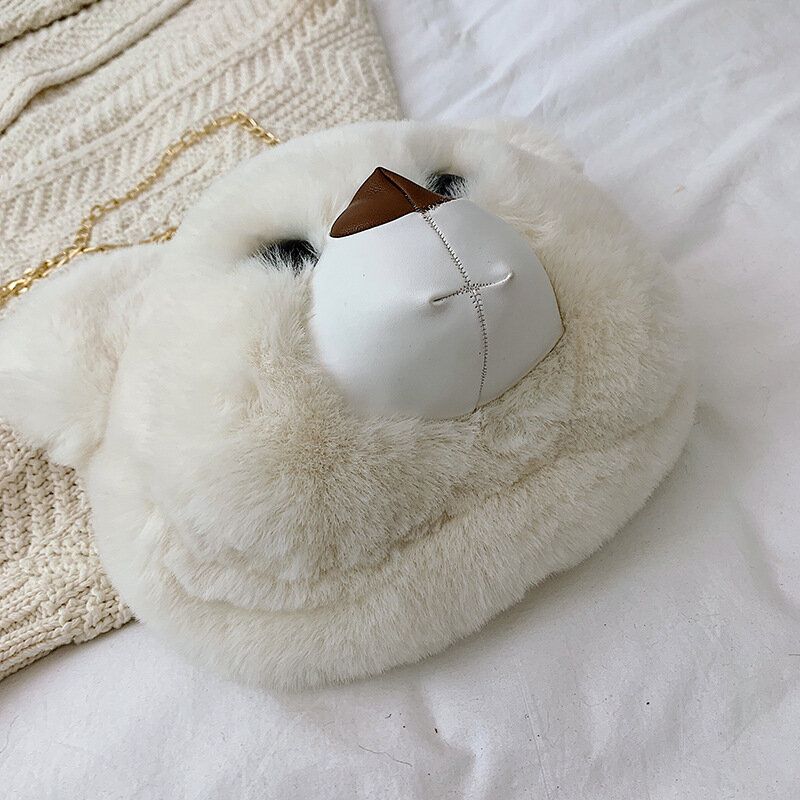 Bolso Bandolera Con Cadenas De Oso De Peluche Lindo Para Mujer