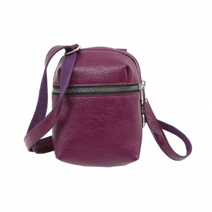 Bolso Bandolera Con Cremallera Salvaje Simple Pu Para Mujer