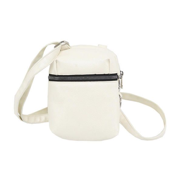 Bolso Bandolera Con Cremallera Salvaje Simple Pu Para Mujer