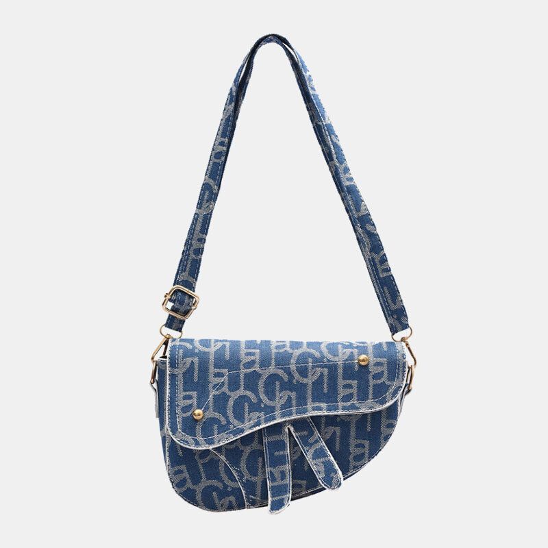 Bolso Bandolera Con Diseño De Letras Sólidas De Cuero Pu Para Mujer Bolso Bandolera