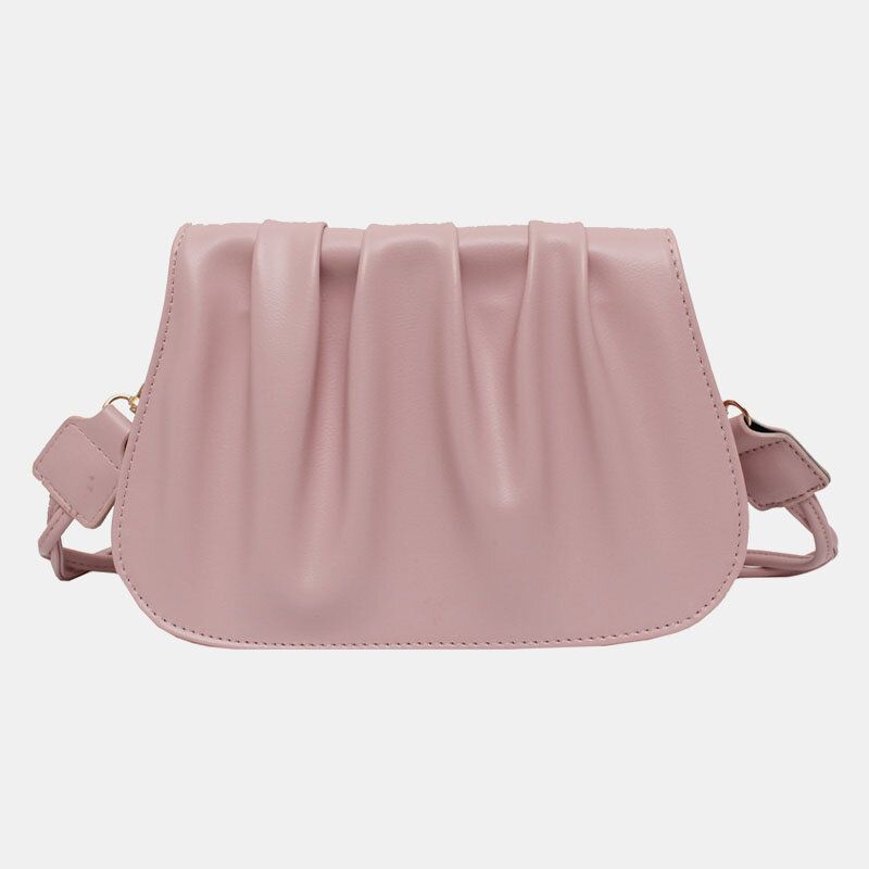 Bolso Bandolera Con Diseño De Nubes Y Lazo De Tejido Sólido Para Mujer