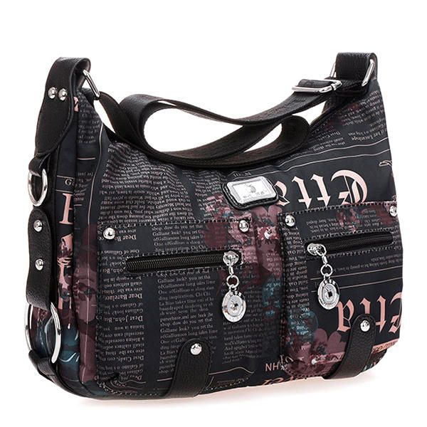 Bolso Bandolera Con Estampado Informal Ligero De Nailon Bolsos De Compras