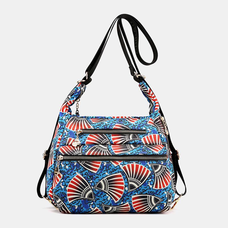 Bolso Bandolera Con Estampado Multibolsillo Impermeable Para Mujer Bolso De Hombro