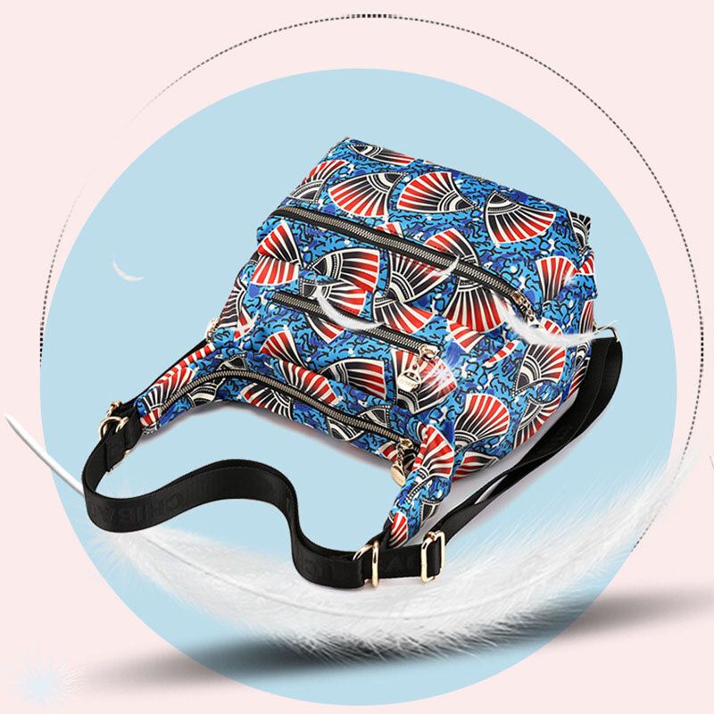 Bolso Bandolera Con Estampado Multibolsillo Impermeable Para Mujer Bolso De Hombro