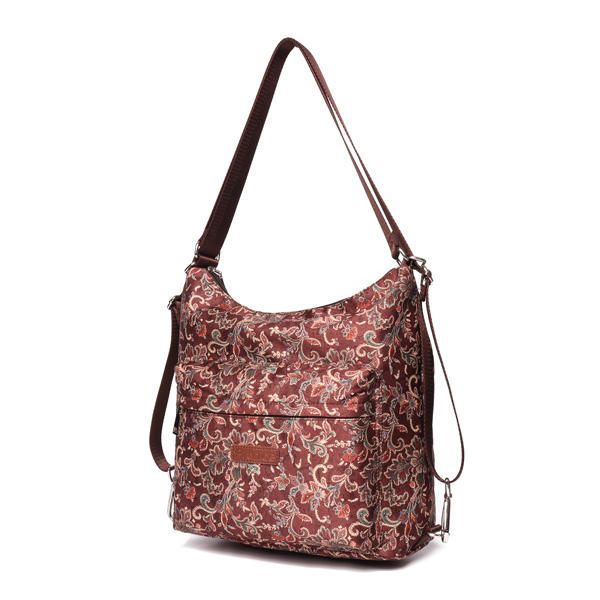 Bolso Bandolera Con Mochila Para Mujer De Viaje Floral Nacional