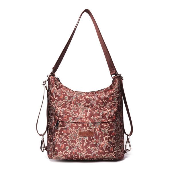 Bolso Bandolera Con Mochila Para Mujer De Viaje Floral Nacional