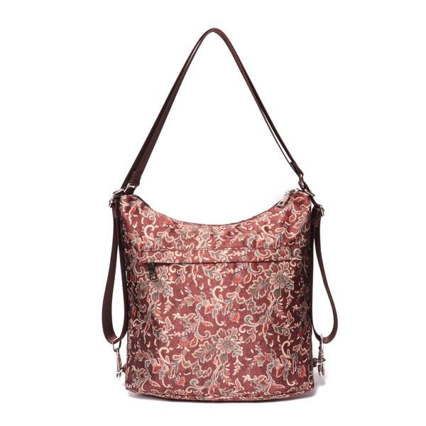 Bolso Bandolera Con Mochila Para Mujer De Viaje Floral Nacional