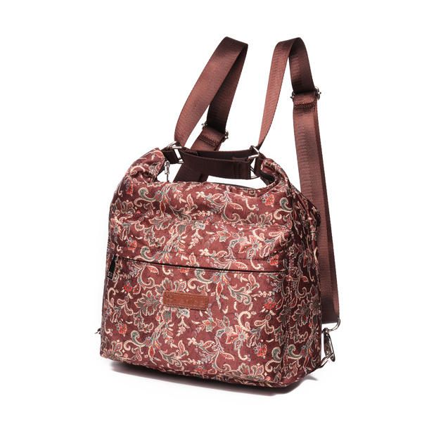 Bolso Bandolera Con Mochila Para Mujer De Viaje Floral Nacional