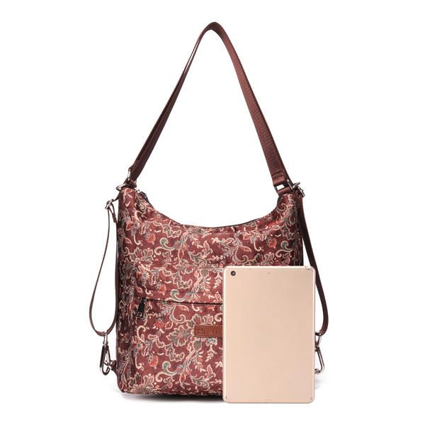 Bolso Bandolera Con Mochila Para Mujer De Viaje Floral Nacional