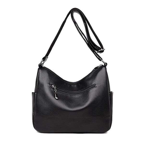 Bolso Bandolera Con Múltiples Ranuras De Cuero Suave Para Mujer Bolsos De Hombro De Ocio