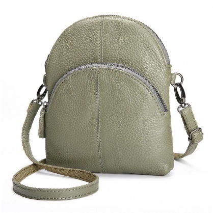 Bolso Bandolera De Cuero Genuino Para Mujer Mini Bolso Para Teléfono