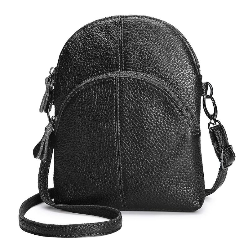 Bolso Bandolera De Cuero Genuino Para Mujer Mini Bolso Para Teléfono