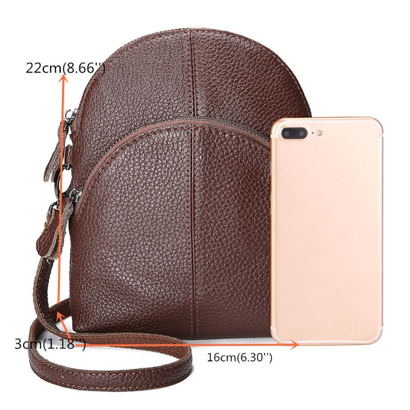 Bolso Bandolera De Cuero Genuino Para Mujer Mini Bolso Para Teléfono