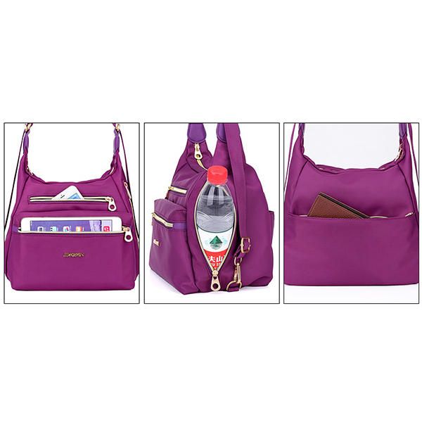 Bolso Bandolera De Doble Cara Impermeable De Nailon Para Mujer Mochila Multifuncional Para Bandolera