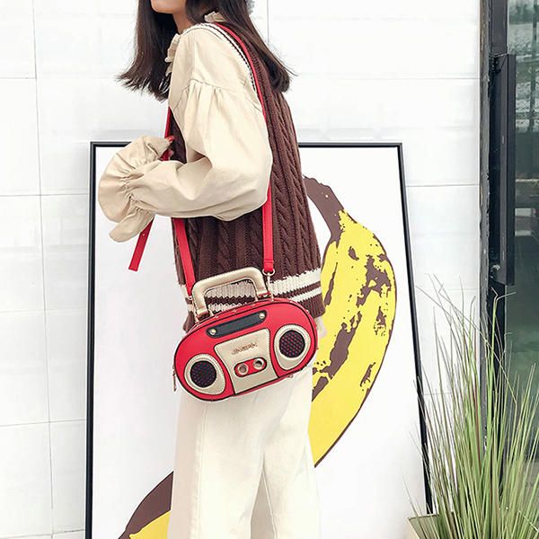 Bolso Bandolera Estéreo Con Radio Para Mujer Remache Bolso Bandolera Lindo