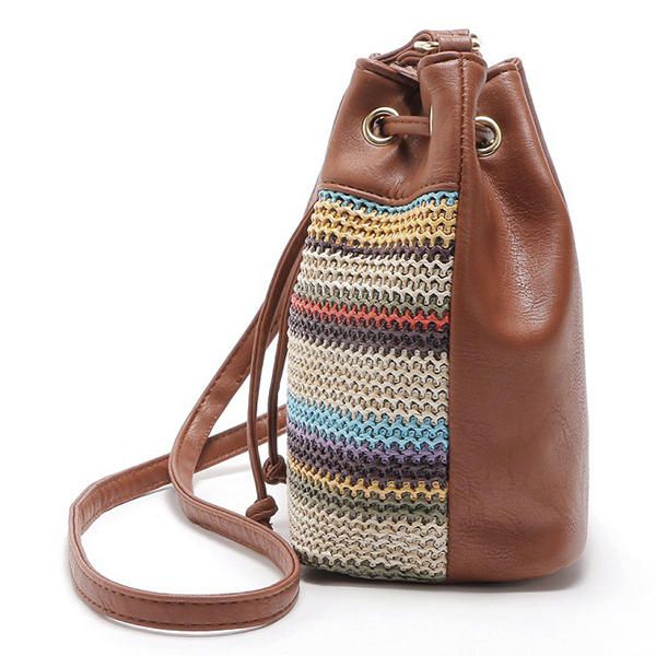 Bolso Bandolera De Hombreajero A Rayas Bohemias De Moda