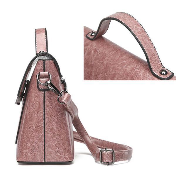 Bolso Bandolera De Hombro Con Botón Magnético Para Mujer