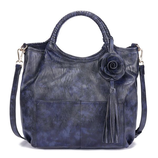 Bolso Bandolera De Hombro De Gran Capacidad Floral Retro De Estilo Nacional Para Mujer